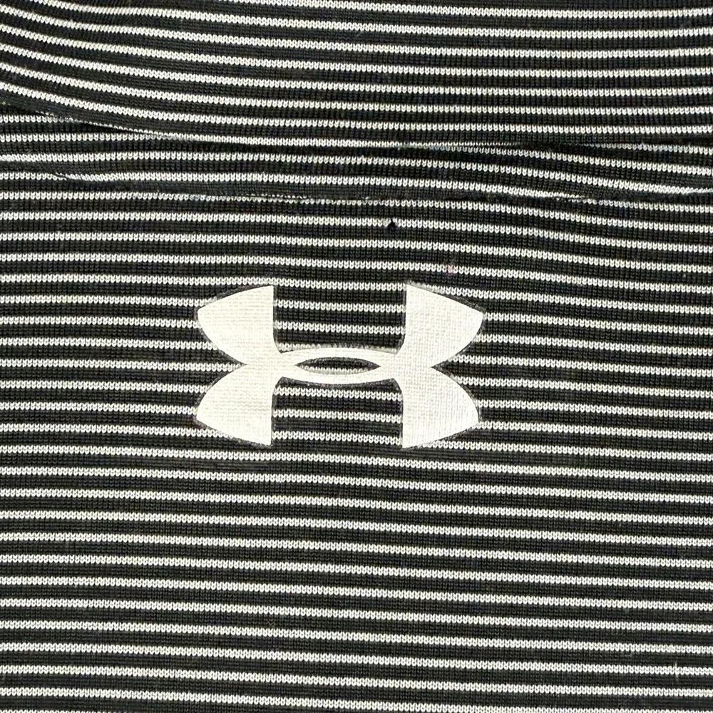 Under Armour Tech 1/2 Zip Stripe Long Sleeve Shirt 1328945 Black White‎ Men's XL